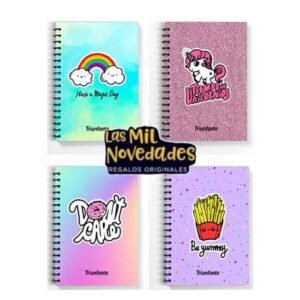 CUADERNO "A5 TAPA DURA" 80 hjs TIPO AGENDA DISEÑOS DIVERTIDOS - Imagen 3