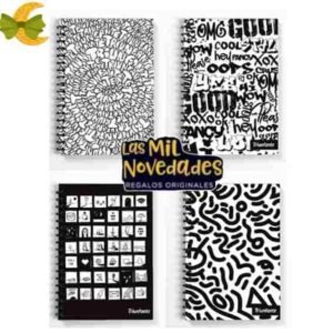 CUADERNO "A5 TAPA DURA" 80 hjs TIPO AGENDA DISEÑOS DIVERTIDOS - Imagen 4