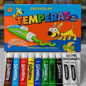 TEMPERA SURTIDA SEÑORITA 8CC x 10 UNIDADES