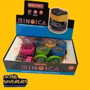 SACAPUNTAS "MINOICA" DOBLE CON DEPOSITO UU