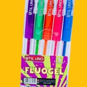 LAPICERA x 5 "FLUO" TINTA GEL UU - Imagen 1