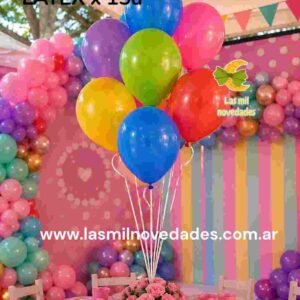 GLOBO LATEX  x 15 unidades **COLORES COMUNES** - Imagen 1