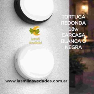 TORTUGA REDONDA 18 watts carcasa blanca o negra