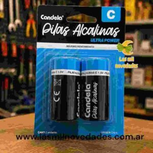 PILA CANDELA ALCALINA "C" BLISTER CON 2 UNIDADES