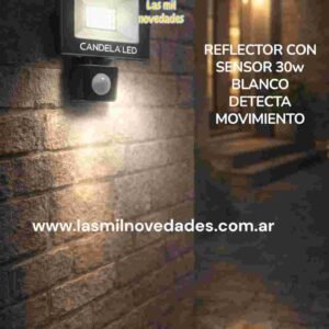 REFLECTOR **CON SENSOR 30 watts** Blanco detecta movimiento
