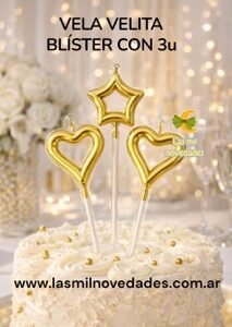 VELA VELITA BLISTER CON 3 unidades