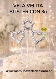 VELA VELITA BLISTER CON 3 unidades - Imagen 2