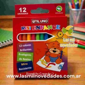 LAPIZ COLOR "CORTO" x 12 unidades UU - Imagen 1