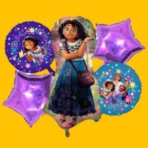 GLOBO 5 PIEZAS "ENCANTO" Globo principal 70 cms aprox y 4 de 45 cms aprox