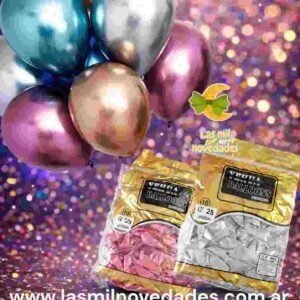 GLOBO LATEX  x 25 unidades **METALIZADOS** - Imagen 1