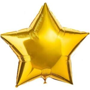 GLOBO "ESTRELLA DORADO LISO" 10 pulgadas 20 cms aprox