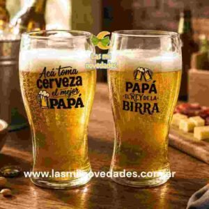 VASO CERVECERO PINTA 500 cc DIA DEL PADRE variedad de diseños