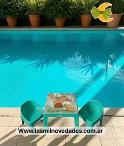 MESA PLASTICA HOLOGRAMADA **CON DOS SILLITAS** Wawi - Imagen 2