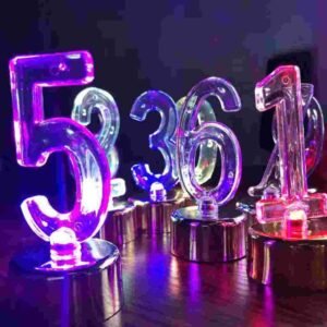 NUMERO *"LUZ LED"* CENTRO DE TORTA ADORNO