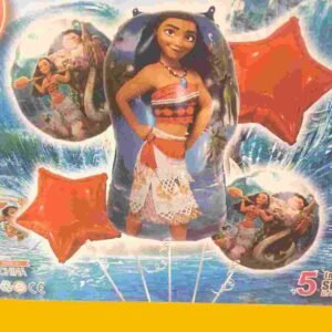 GLOBO 5 PIEZAS "MOANA" Globo principal 70 cms aprox y 4 de 45 cms aprox