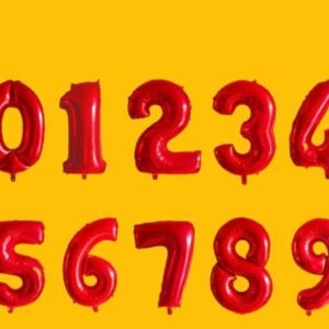 GLOBO ROJO NUMERO "5" 16 pulgadas 45 cms aprox - Imagen 1