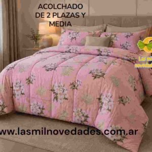 ACOLCHADO REVERSIBLE DOS PLAZAS Y MEDIA 2.20 x 2 mts