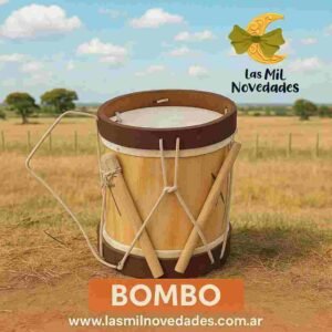 BOMBO INFANTIL 26cm DE ALTO incluye palillos