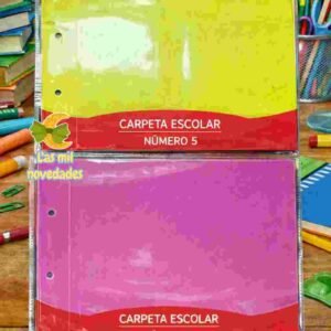 CARPETA NUM 5 "DE DIBUJO" ***LISA*** sin aros variedad de colores