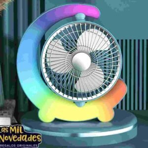 VENTILADOR PORTATIL CON LUZ LED - Imagen 2
