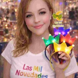 VINCHA CORONA REY REINA **CON LUZ**