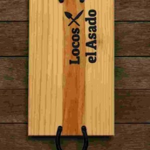 TABLA DE MADERA CON ASAS HERRADURA