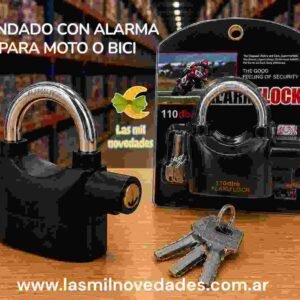 CANDADO CON ALARMA PARA MOTO O BICI
