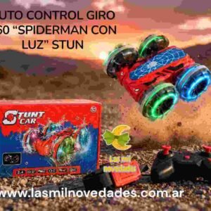 AUTO CONTROL GIRO 360 "SPIDERMAN CON LUZ" STUNT - Imagen 1