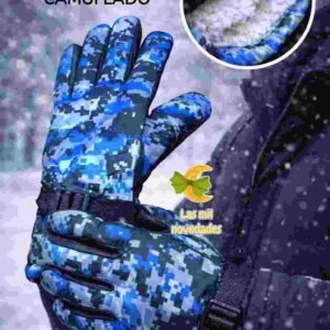GUANTES PARA MOTO CON CORDERITO CAMUFLADO