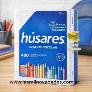 REPUESTO x 480 HOJAS HUS "RAYADO" CALIDAD PREMIUN - Imagen 1