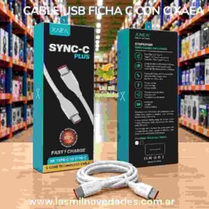 CABLE USB "C CON C" XAEA ONLY SYNC-C PLUS MOS X-099 - Imagen 1