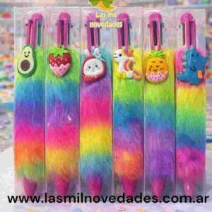 LAPICERA *CON PELUCHITO* 6 COLORES - Imagen 1