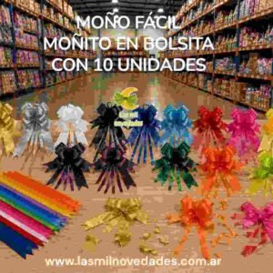 MOÑO FACIL MOÑITO en bolsita con 10 UNIDADES