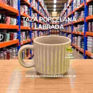 TAZA PORCELANA LABRADA - Imagen 1