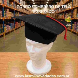 GORRO SOMBRERO DE TELA ¨*EGRESADO*¨ - Imagen 1