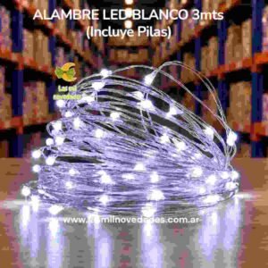 ALAMBRE LED "BLANCO" 3mts (incluye pilas)