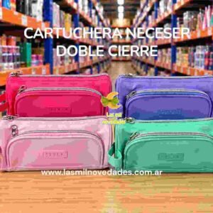 CARTUCHERA NECESER DOBLE CIERRE variedad de diseños - Imagen 1
