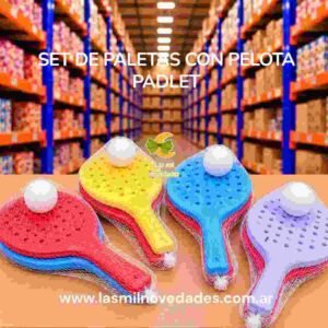 SET DE PALETAS CON PELOTA PADLET Wawi