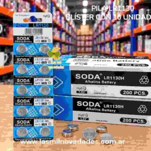 PILA LR1130 (AG10 y 389A) BLISTER con 10 UNIDADES