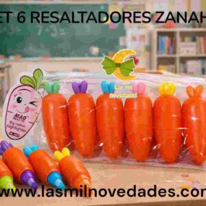 RESALTADOR CON 6 **ZANAHORIAS** EN CAJA