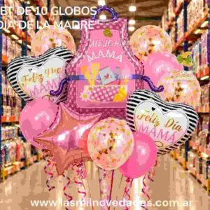 SET DE 10 GLOBOS *DIA DE LA MADRE*