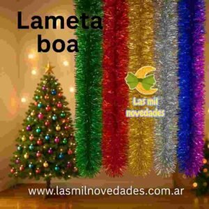 LAMETA BOA NAVIDEÑA variedad de colores