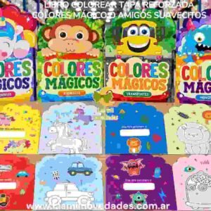 LIBRO COLOREAR ¨TAPA REFORZADA¨ colores magicos o amigos suavecitos - Imagen 1