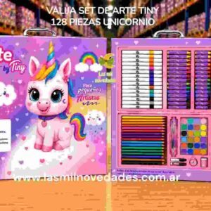 VALIJA SET DE ARTE TINY 128 PIEZAS *UNICORNIO* - Imagen 2