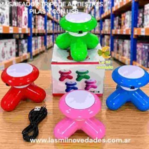 MASAJEADOR TRIPODE ANTIESTRESS A PILAS Y CON USB - Imagen 1