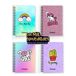 CUADERNO "A5 TAPA DURA" 80 hjs TIPO AGENDA DISEÑOS DIVERTIDOS - Imagen 3