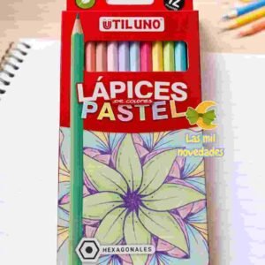 LAPIZ LARGO "COLOR PASTEL" x 12 unidades UU - Imagen 1
