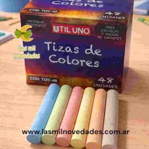 TIZA COLORES x 48 unidades