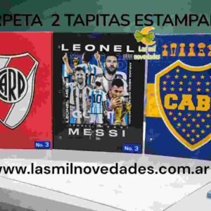 CARPETA NUM 3 LINEA ECO "DOS TAPITAS ESTAMPADAS" SIN AROS DISEÑOS VARIOS - Imagen 2