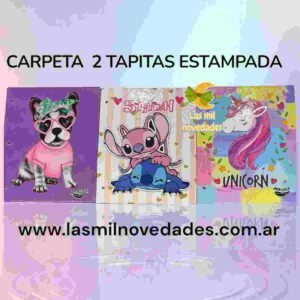 CARPETA NUM 3 LINEA ECO "DOS TAPITAS ESTAMPADAS" SIN AROS DISEÑOS VARIOS - Imagen 3